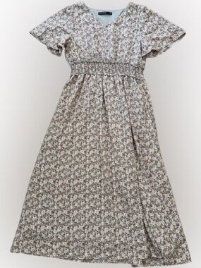 Mikarose Silver Sconce Floral Midi dress
